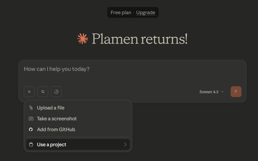 screenshot how to get to Calude Projects