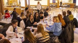 The University of Economics – Varna organizes the traditional Bulgarian evening for incoming students under the Erasmus+ program